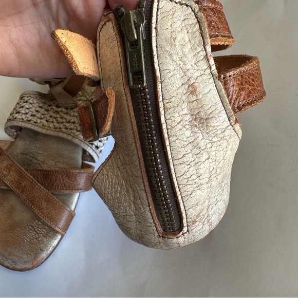 BED|STU Women’s Capriana Brown Tan Gold Sandals Strappy Flat Distressed Boho 10 - Picture 3 of 14